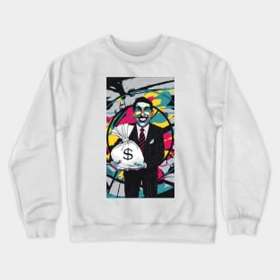 Retro Banker man pop art Crewneck Sweatshirt